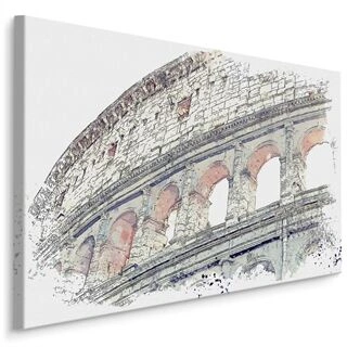 Lærred Roman Colosseum Som Malet