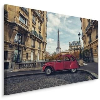 Lærred Bil Og Arkitektur I Paris