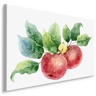 Lærred Æbler Malet Med Akvarel