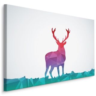 Canvas print Colorful Abstraction With Deer LB-736-C