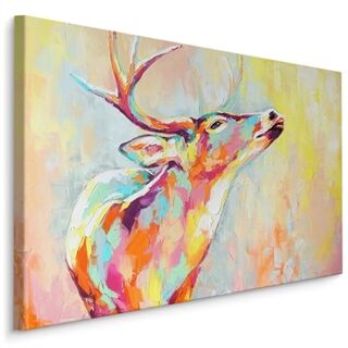 Canvas print Watercolor Painted Colorful Deer LB-749-C