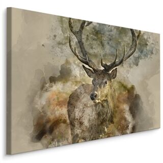 Canvas print Of Abstract Deer In Brown Tones LB-753-C