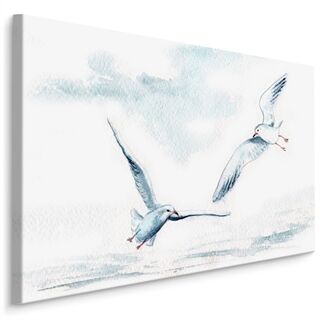 Canvas print White Birds With Watercolour Painted LB-819-C