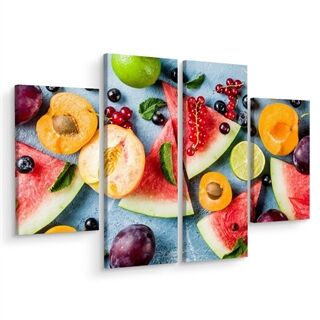 Multipart Canvas print Holiday fruit LBS-3037-C4X2-1