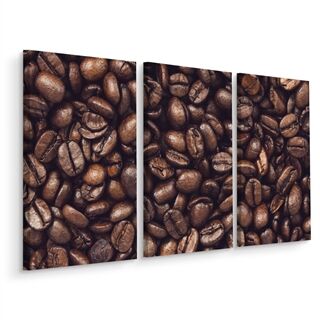 Multipart Canvas print Roasted coffee beans LBS-3095-C3X1-1
