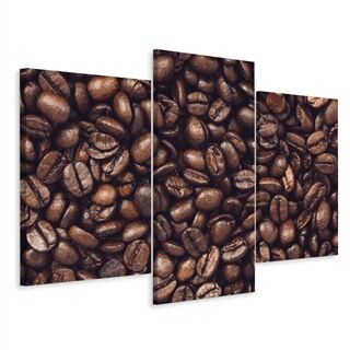 Multipart Canvas print Roasted coffee beans LBS-3096-C3X2-1