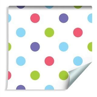 Wallpaper For Children - Colorful Polka Dots Non-Woven 53x1000