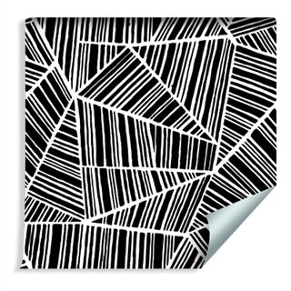 Wallpaper Blck And White Geometric Pattern Non-Woven 53x1000