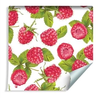Wallpaper For The Kitchen - Juicy Raspberries Non-Woven 53x1000