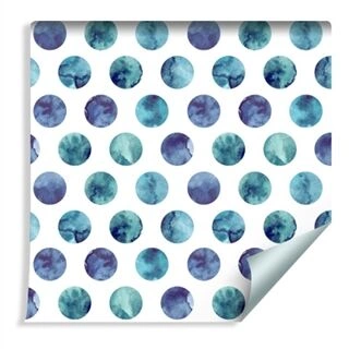 Wallpaper Colorful Dots Painted With Watercolor Non-Woven 53x1000