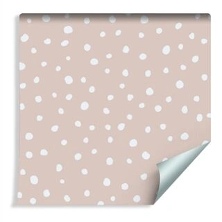 Wallpaper Abstract White Polka Dots Non-Woven 53x1000