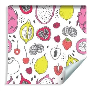 Wallpaper For The Kitchen - Exotic Fruits Non-Woven 53x1000