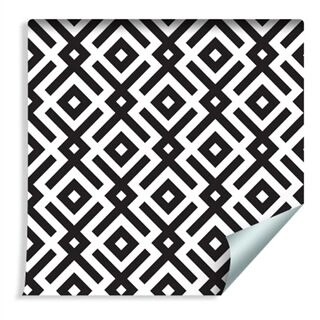 Wallpaper Black And White Geometric Pattern Non-Woven 53x1000