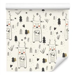 Wallpaper For Children - Deer In The Forest Non-Woven 53x1000