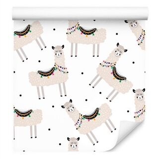 Wallpaper Nature Animals For A Llama&amp;#039;s Baby Room Non-Woven 53x1000