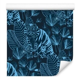 Wallpaper Tigers And Plants Non-Woven 53x1000