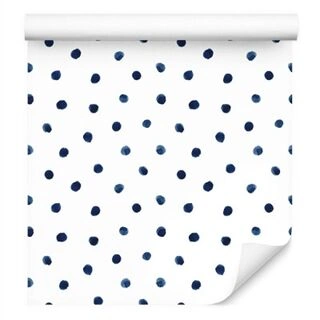 Wallpaper Navy Blue Little Dots Non-Woven 53x1000