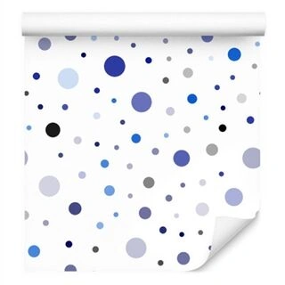Wallpaper Circles In Blue Non-Woven 53x1000