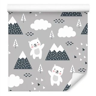 Wallpaper Bears Among Cloudds And Moutains Non-Woven 53x1000