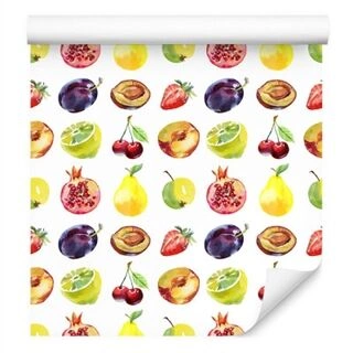 Wallpaper For The Kitchen, Fruits, Apples, Cherries, Non-Woven 53x1000