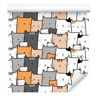 Wallpaper For Children - Joyful Cats Non-Woven 53x1000
