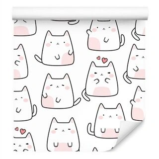 Wallpaper Cats And Hearts Non-Woven 53x1000