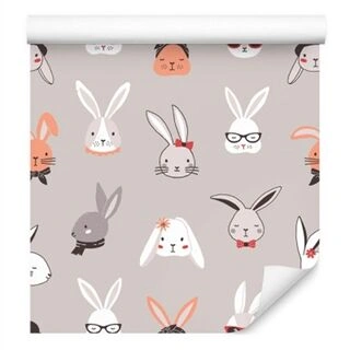 Wallpaper Stylish Rabbits Non-Woven 53x1000