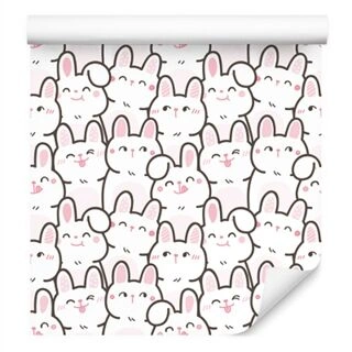 Wallpaper Smiling Rabbits Non-Woven 53x1000