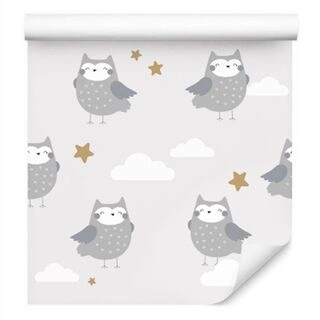 Wallpaper Owls Among The Clouds Non-Woven 53x1000