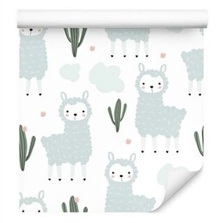 Wallpaper The Llama Plants Clouds For A Baby&amp;#039;s Room Non-Woven 53x1000