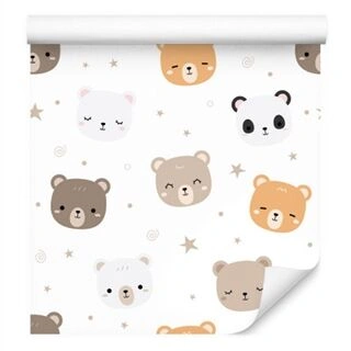 Wallpaper Bears And Panda’s Non-Woven 53x1000