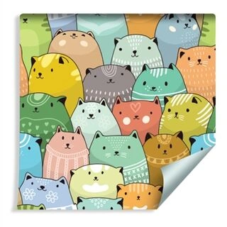 Wallpaper Colorful Cats Non-Woven 53x1000