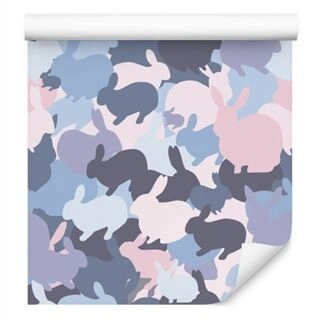 Wallpaper Rabbits In Differen Colours Non-Woven 53x1000