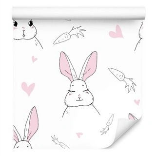 Wallpaper Rabbits With Carrots Non-Woven 53x1000