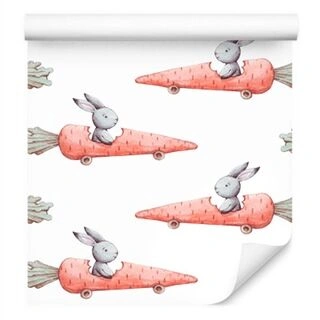 Wallpaper Rabbits In Cars Non-Woven 53x1000