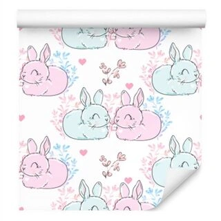 Wallpaper Cute Rabbits Non-Woven 53x1000
