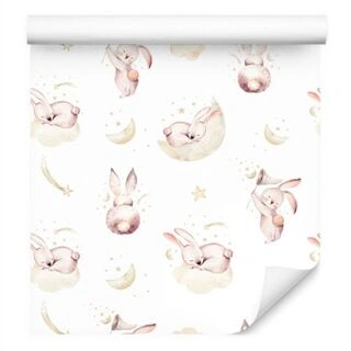 Wallpaper Rabbits Among The Clouds Non-Woven 53x1000