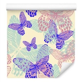 Wallpaper Colorful Nature Butterflies For Kitchen Non-Woven 53x1000