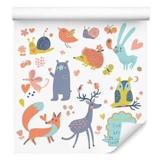 Wallpaper For Children - Adorable Forest Animals Non-Woven 53x1000