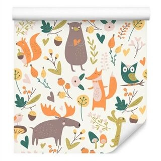 Wallpaper For Children - Cute Forest Animals Non-Woven 53x1000