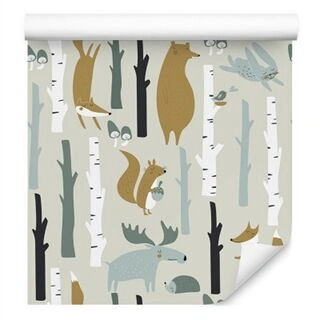 Wallpaper Beautiful Forest Animals Non-Woven 53x1000