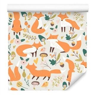 Wallpaper For Children - Beautiful Foxes Non-Woven 53x1000