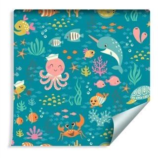 Wallpaper For Children - Joyful Life Under Water Non-Woven 53x1000