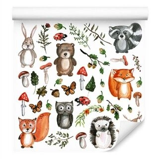 Wallpaper For Children - Forest Animals And Friends Non-Woven 53x1000