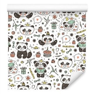 Wallpaper Pandas Among Toys Non-Woven 53x1000