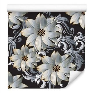 Wallpaper 3D Wallpaper, Optical, Flowers, Leaves Non-Woven 53x1000