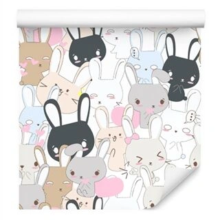 Wallpaper Rabbits On Light Background Non-Woven 53x1000
