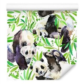 Wallpaper Handpainted Pandas Non-Woven 53x1000