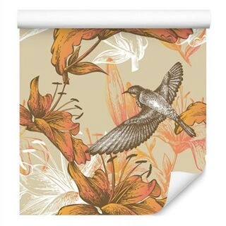 Wallpaper Birds And Flowers Non-Woven 53x1000
