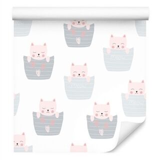 Wallpaper Cats In The Basket Non-Woven 53x1000